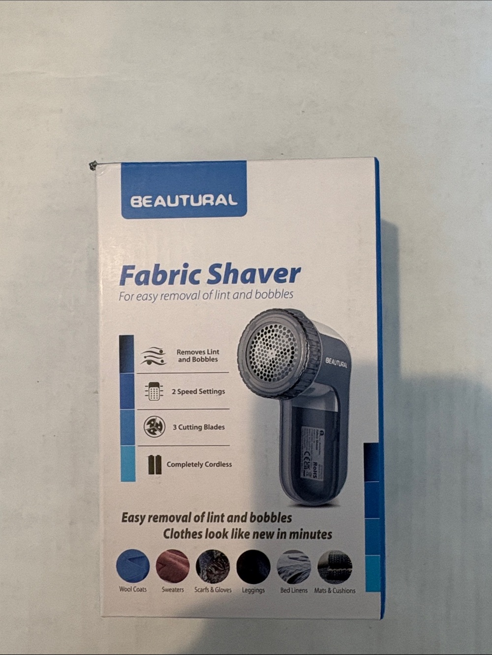 Blue Fabric Shaver - Cordless Lint Remover